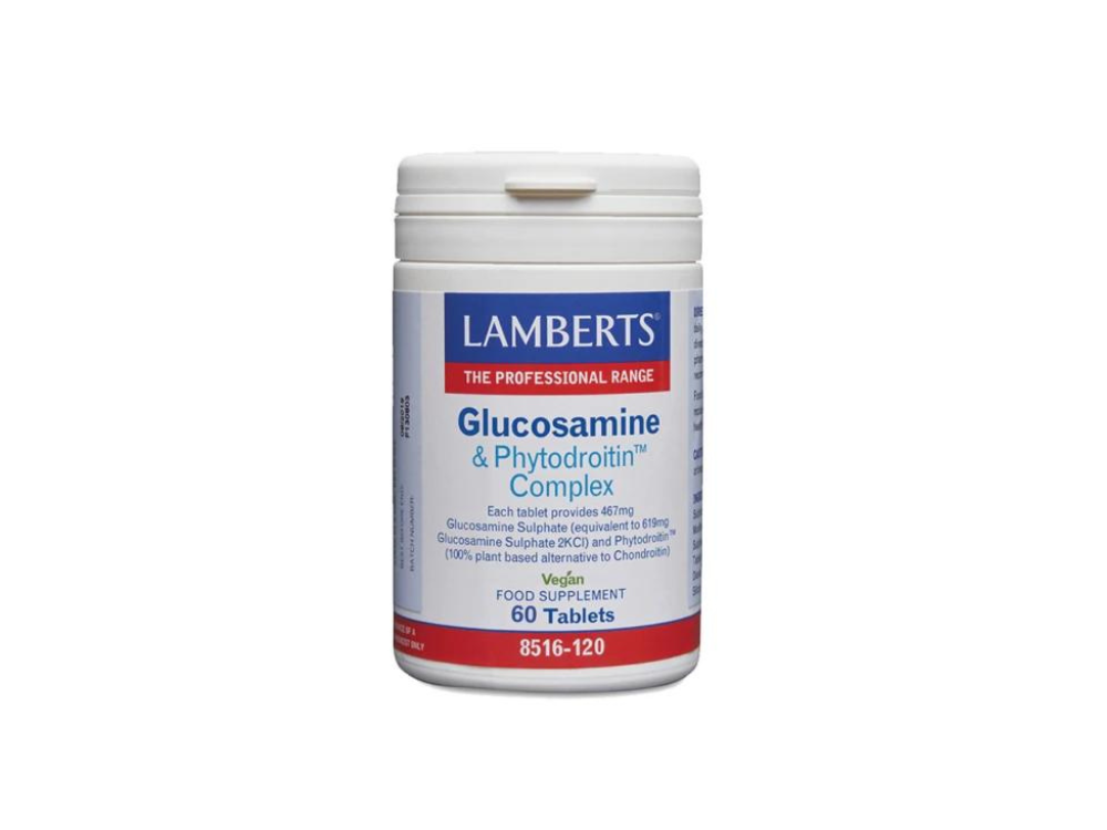 Lamberts Glucosamine & Phytodroitin Complex Vegan Συμπλήρωμα Για Την Υγεία Των Αρθρώσεων, 60tabs