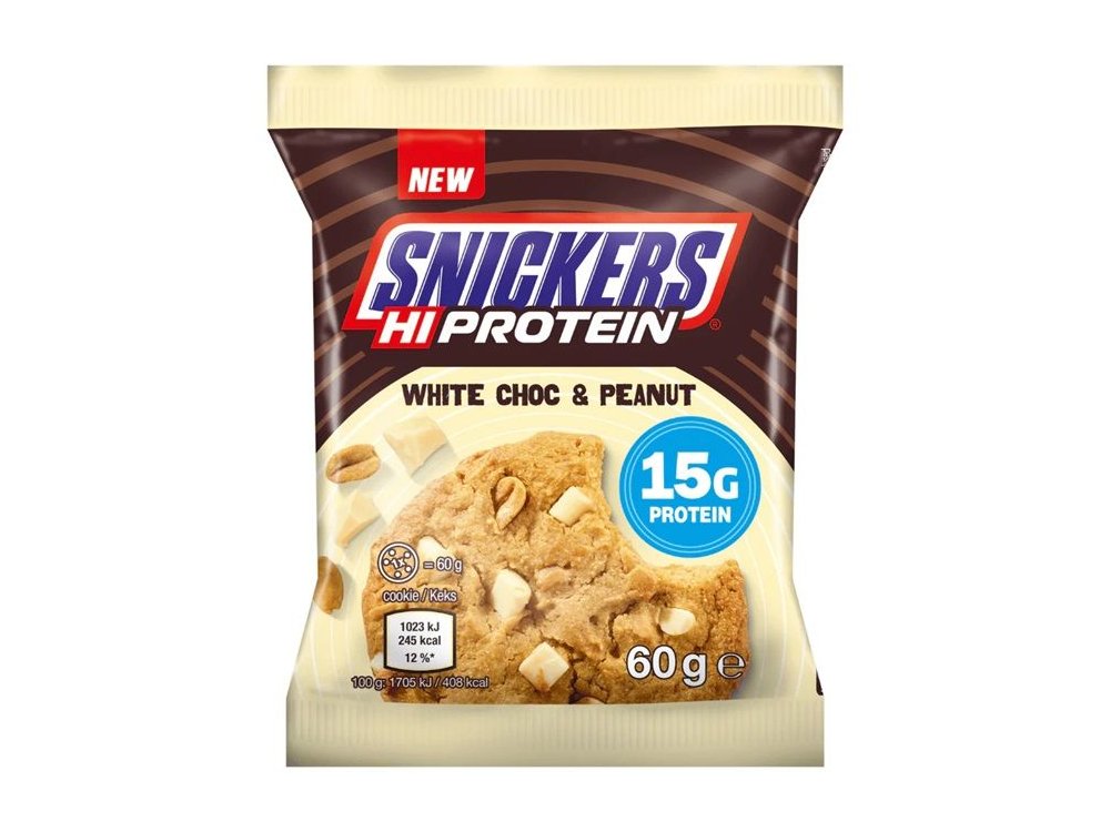 Grenade Snickers Μπισκότο Υψηλής Πρωτεΐνης White Chocolate & Peanut, 60gr