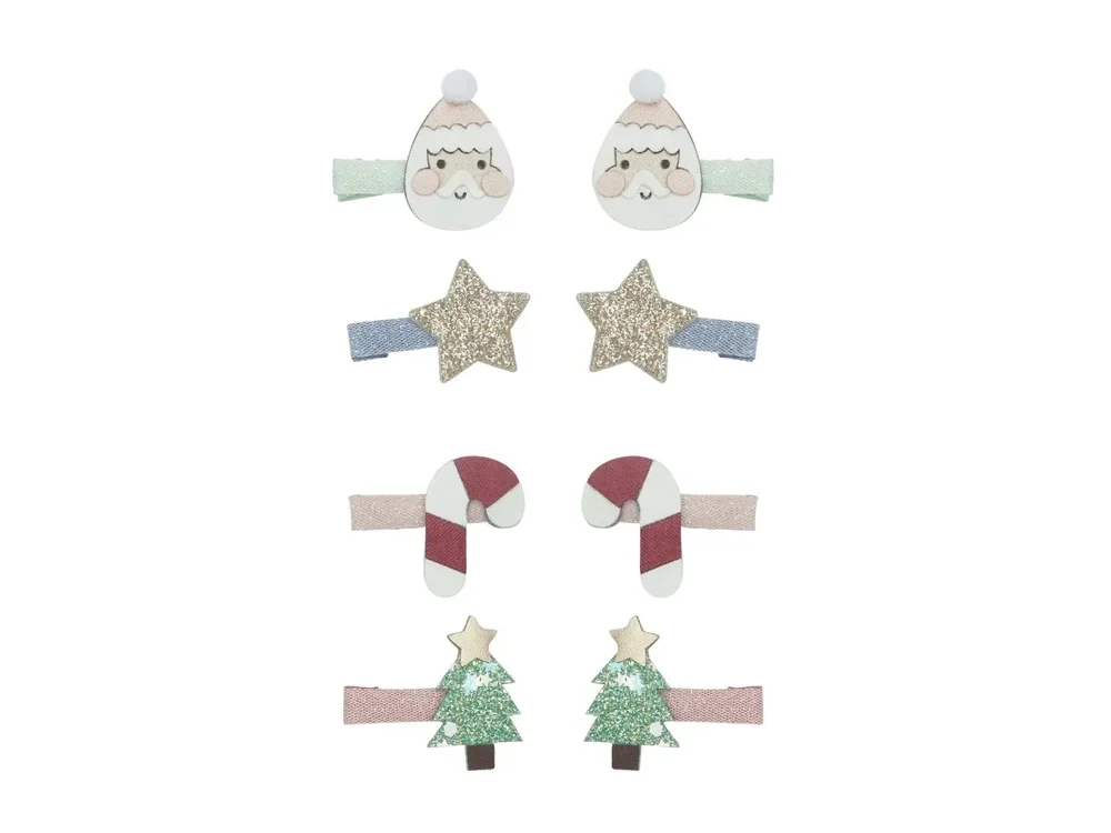 Mimi & Lula Τσιμπιδάκια Κλιπς Μαλλιών Santa Mini Clips, 8τμχ