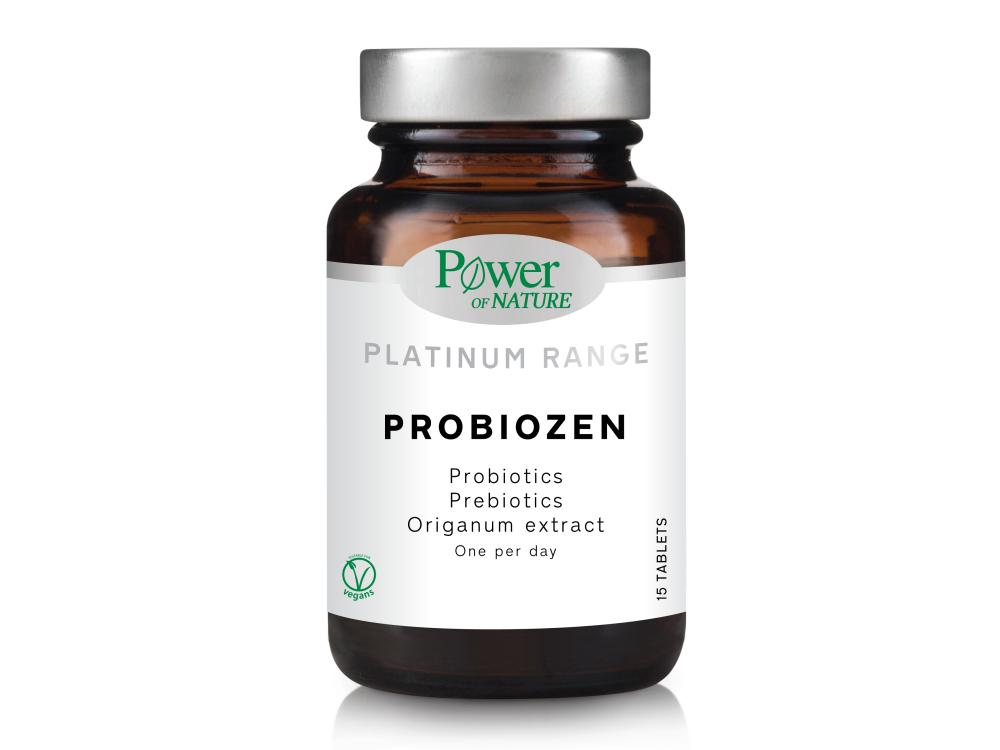 Power Health Platinum Range Probiozen, Συμπλήρωμα Διατροφής για το Ευαίσθητο Έντερο, 15 tabs