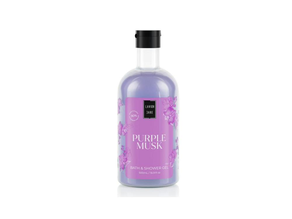 Lavish Care Bath & Shower Gel Purple Musk Αφρόλουτρο, 500ml