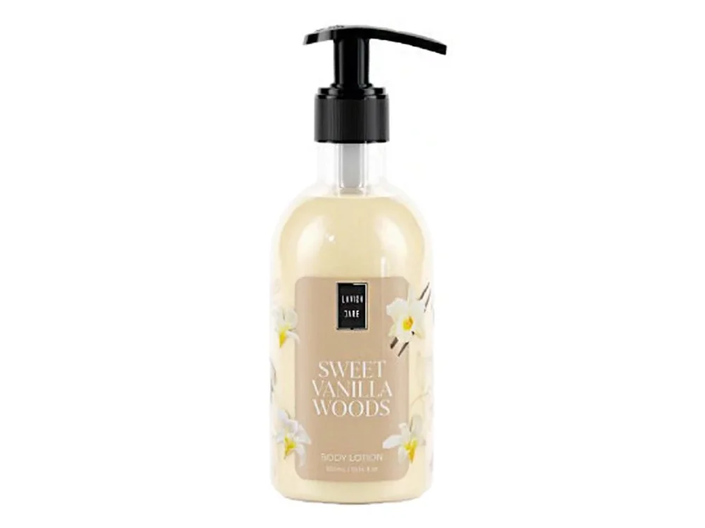 Lavish Care Sweet Vanilla Woods, Ενυδατική Κρέμα Σώματος & Χεριών με Άρωμα Βανίλια, 300ml