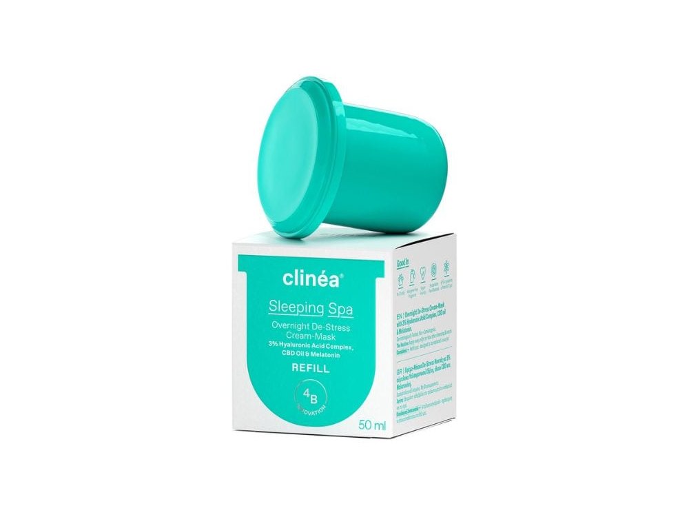 Clinea Sleeping Spa Refill Κρέμα-Μάσκα De-Stress Nυκτός, 50ml