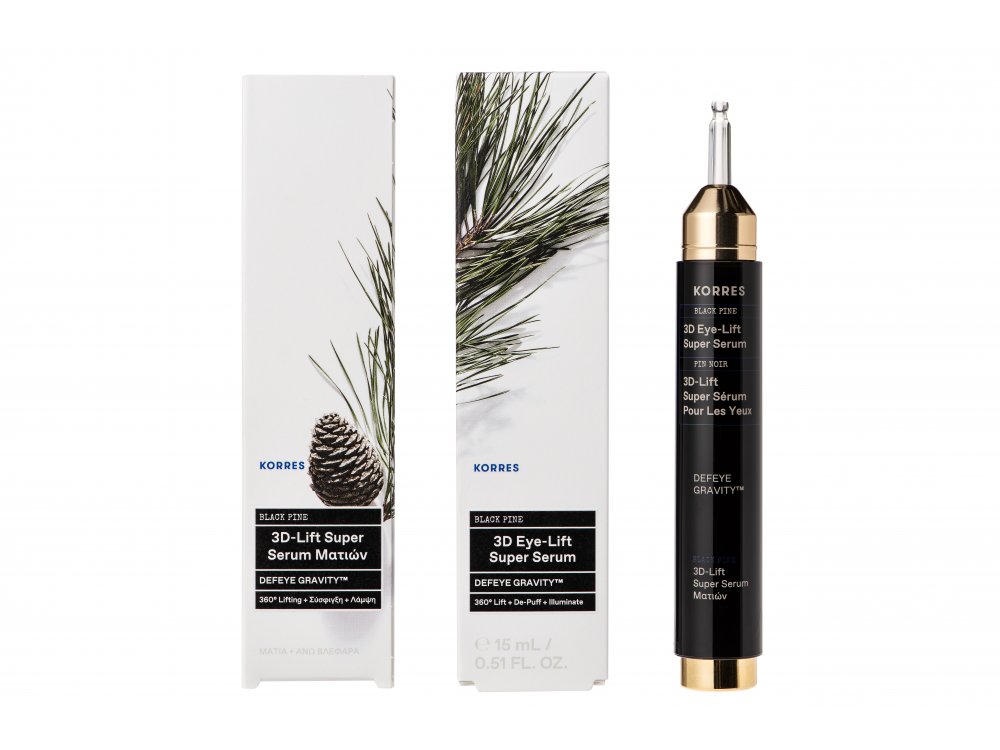 Korres Μαύρη Πεύκη 3D Sculpting, Συσφιγκτικό & Lifting Super Serum Ματιών, 15ml