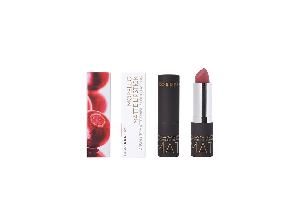 Korres Morello Matte Lipstick 23 Natural Purple, 3.5gr