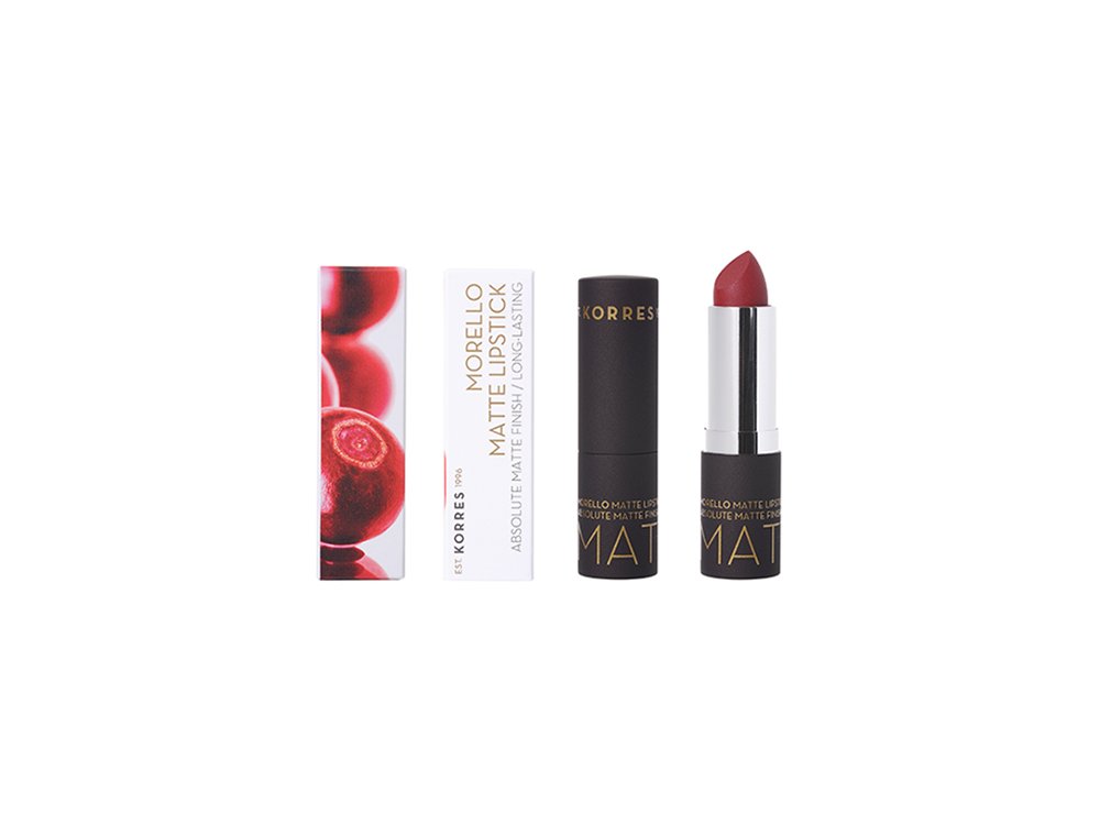 Korres Morello Matte Lipstick 59 Burgundy Red, 3.5gr