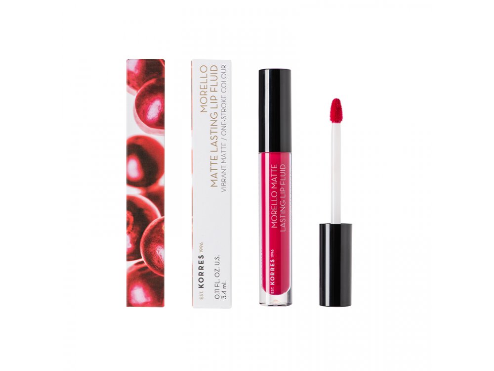 Korres Morello Matte Lasting Lip Fluid 29 Strawberry Kiss, 3.4ml