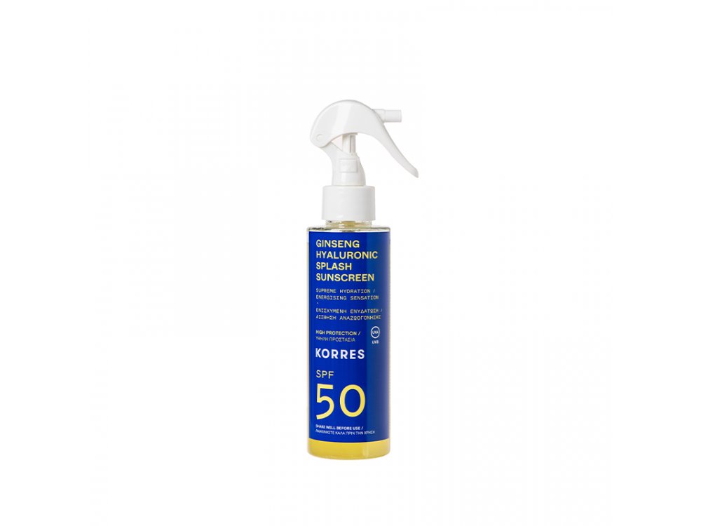 Korres Ginseng Hyaluronic Splash Sunscreen SPF50, 150ml