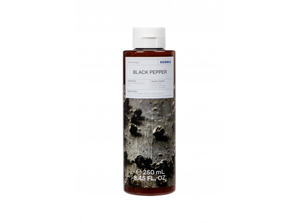 Korres Black Pepper, Αρωματικό Αφρόλουτρο Με Ενυδατικούς Παράγοντες, 250ml