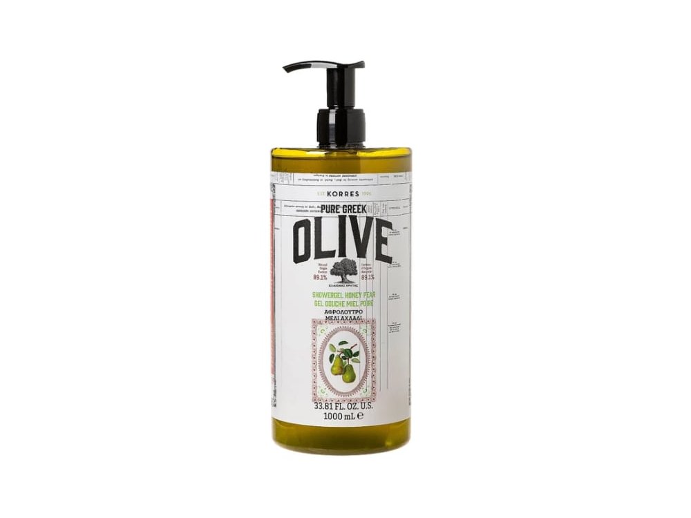 Korres Pure Greek Olive Shower Gel Honey Pear Αφρόλουτρο με Άρωμα Μέλι Αχλάδι, 1000ml