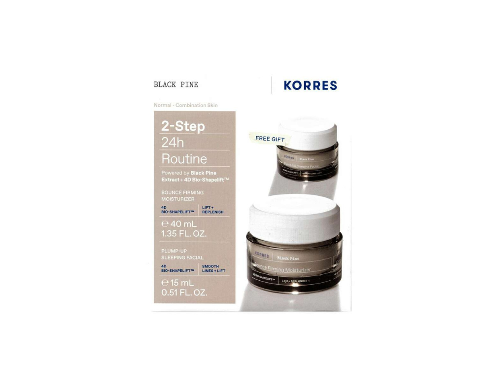 Korres Promo με Black Pine Κρέμα Ημέρας για Σύσφιξη & Lifting, 40ml & Δώρο Black Pine Κρέμα Νυκτός για Σύσφιξη & Lifting, 15ml, 1σετ