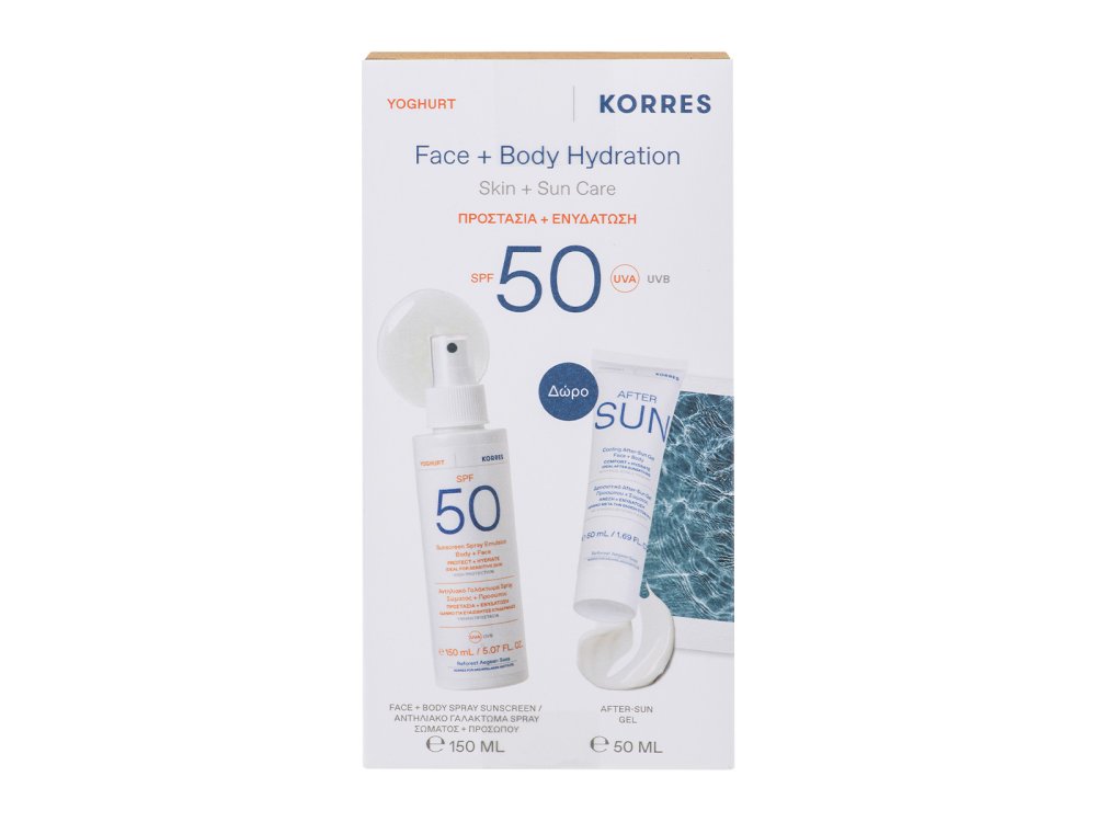 Korres Promo Αντηλιακό Γαλάκτωμα Spray Σώματος+Προσώπου SPF50 150ml & ΔΩΡΟ After-Sun Gel 50ml