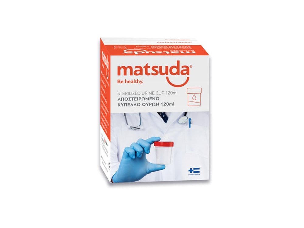 Matsuda Sterilized Urine Cup Αποστειρωμένος Ουροσυλλέκτης 120ml, 1τμχ