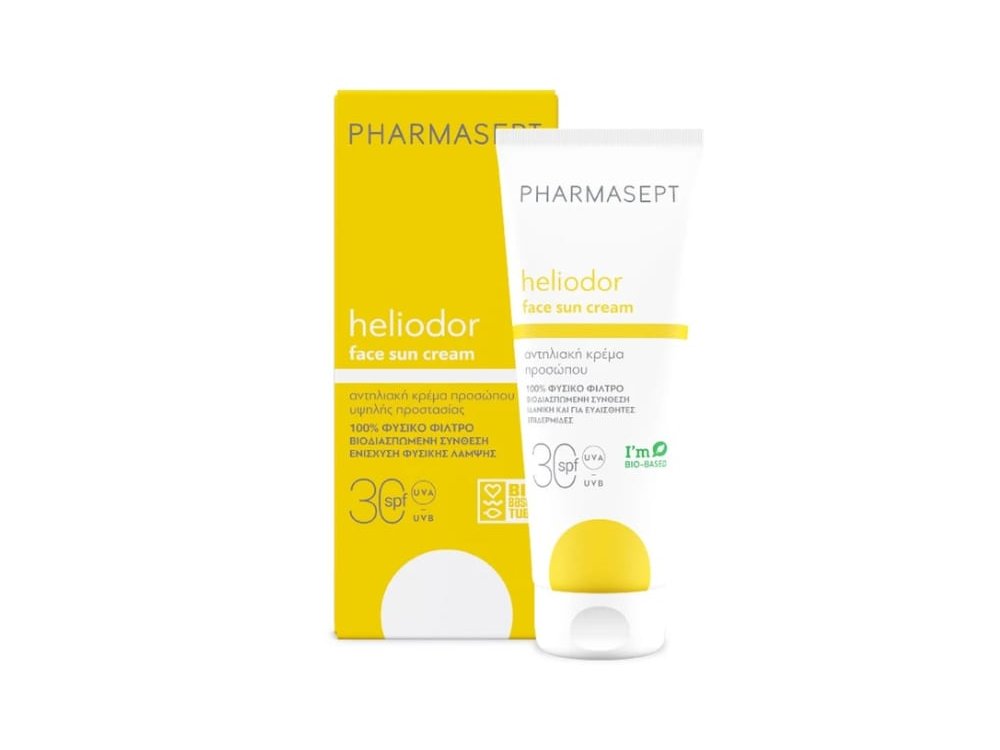 Pharmasept Heliodor Face Sun Cream SPF30, Αντηλιακό Προσώπου, Ντεκολτέ & Χεριών, 50ml