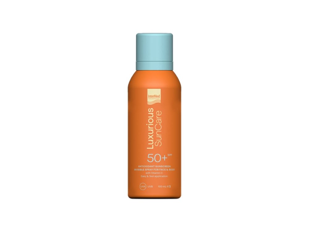 Intermed Luxurious Suncare Antioxidant Sunscreen Invisible Spray SPF 50+ Αντηλιακό Σπρέι για Πρόσωπο & Σώμα, 100ml