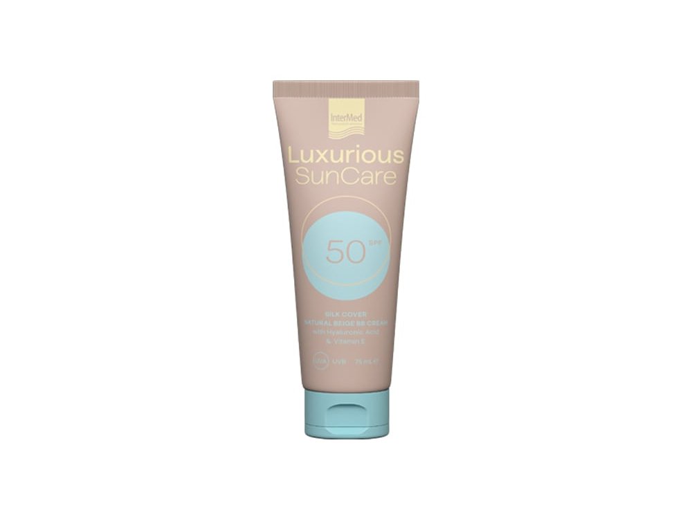 Intermed Luxurious SunCare Silk Cover BB Cream With Hyaluronic Acid SPF50 Αντηλιακή Κρέμα Προσώπου με Χρώμα, 75ml