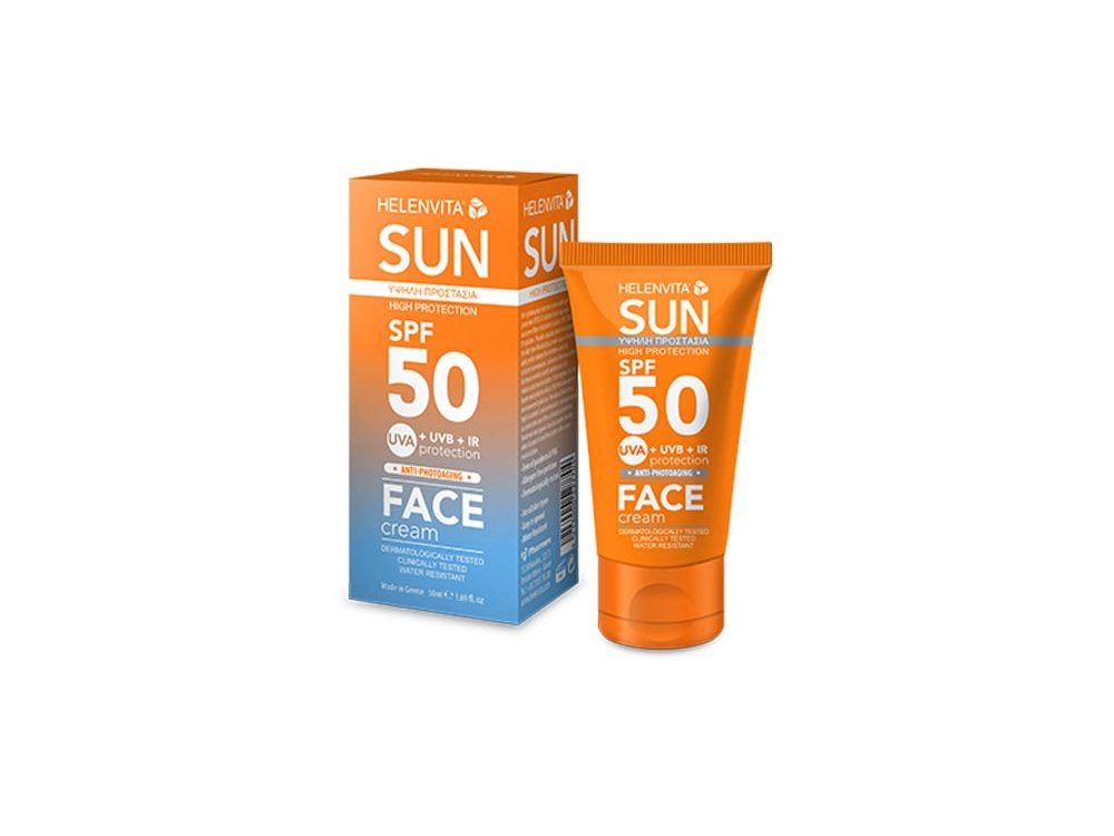 Helenvita Sun Face Cream Αδιάβροχη Κρέμα Προσώπου Spf50, 50ml