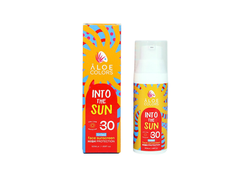 Aloe+Colors Into The Sun Face Sunscreen Tinted Αντηλιακή Κρέμα Προσώπου με Χρώμα SPF30, 50ml