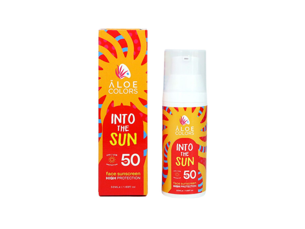 Aloe+Colors Into The Sun Face Sunscreen Αντηλιακή Κρέμα Προσώπου SPF50, 50ml