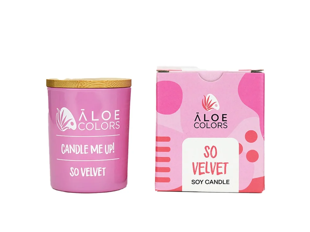 Aloe Colors Soy Candle So Velvet Αρωματικό Κερί Σόγιας, 150gr