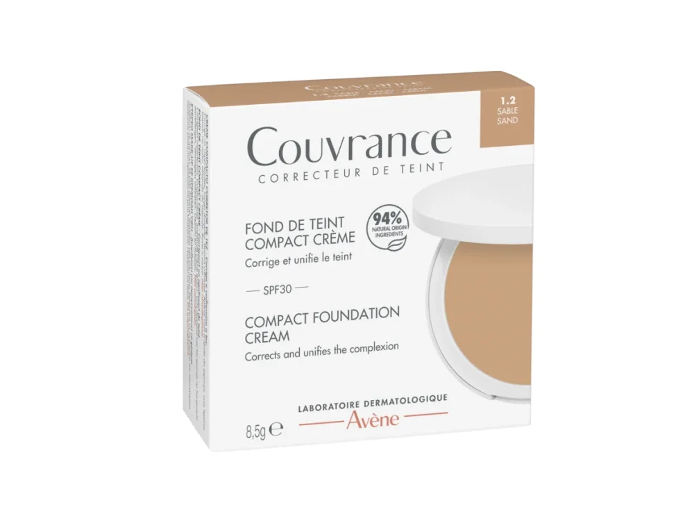 Avene Couvrance Compact Foundation Cream 1.2 (Sand) Make Up σε Μορφή Στερεής Κρέμας SPF30, 8.5gr