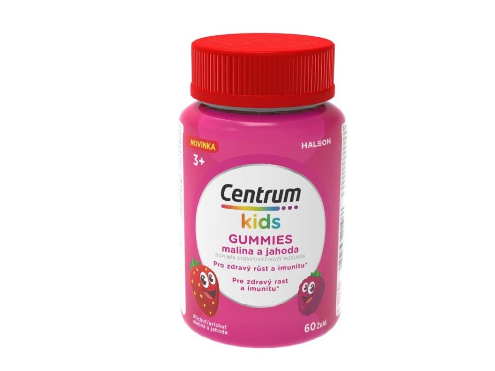 Centrum Kids Gummies Παιδική Πολυβιταμίνη με Γεύση Φράουλα & Βατόμουρο, 60 μασώμενα ζελεδάκια