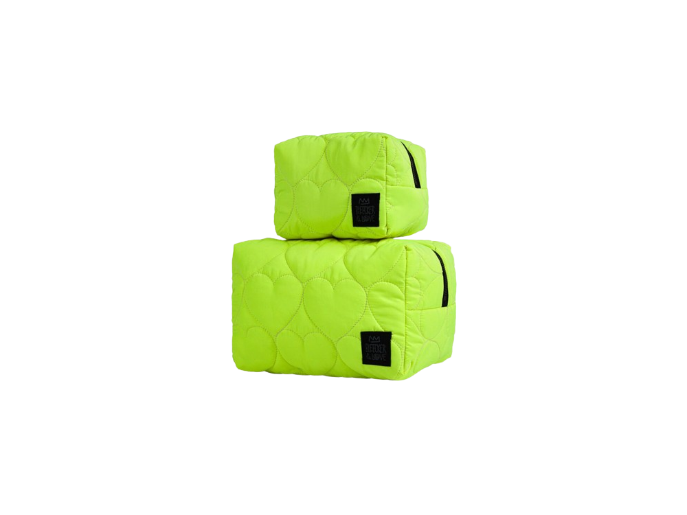 Bleecker & Love Neon Yellow Pouch, Γυναικείο Νεσεσέρ, (Large)