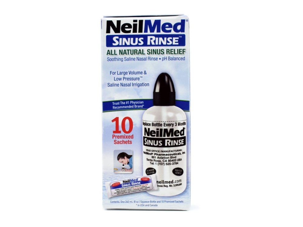 NeilMed Sinus Rinse Starter Kit Σύστημα Φυσικής Θεραπευτικής Ανακούφισης των Ρινικών Παθήσεων, 10 φάκελλοι