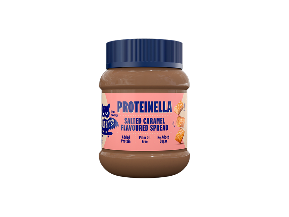 HealthyCo Proteinella Salted Caramel Άλειμμα Αλατισμένης Καραμέλας με Έξτρα Πρωτεΐνη Χωρίς Προσθήκη Ζάχαρης, 360gr