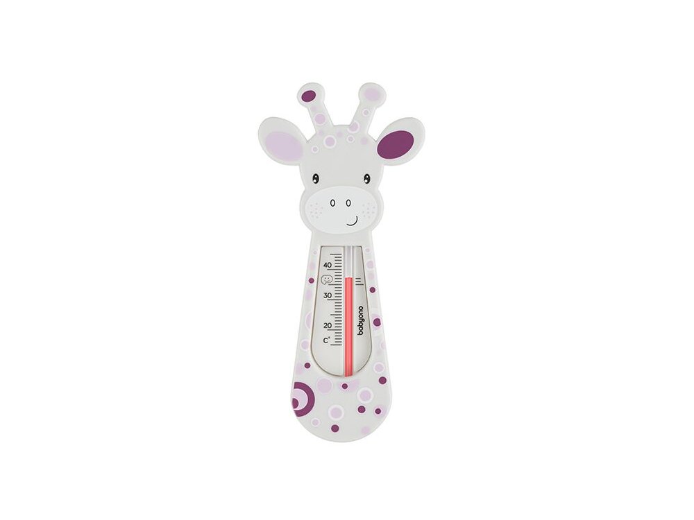 BabyOno Bath Thermometer Giraffe, Θερμόμετρο μπάνιου Καμηλοπάρδαλη, Μώβ