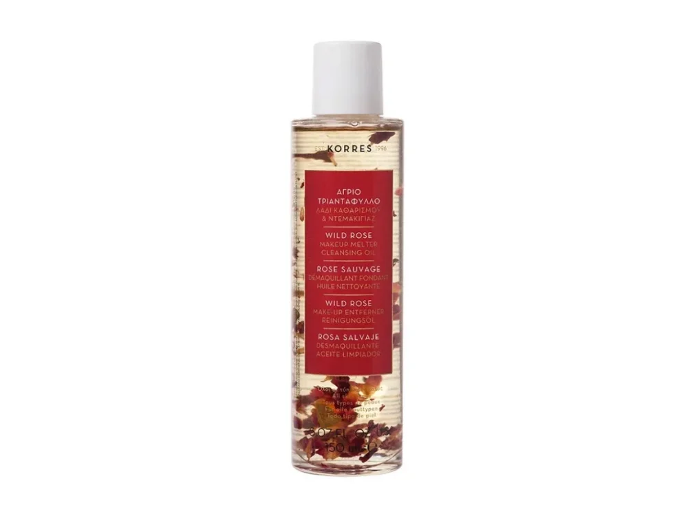 Korres Wild Rose Make Up Cleansing Oil, Άγριο Τριαντάφυλλο Λάδι Καθαρισμού και Ντεμακιγιάζ, 150ml