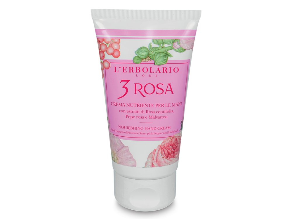 L’erbolario 3 Rosa Crema Mani Nutriente, θρεπτική κρέμα χεριών, 75ml