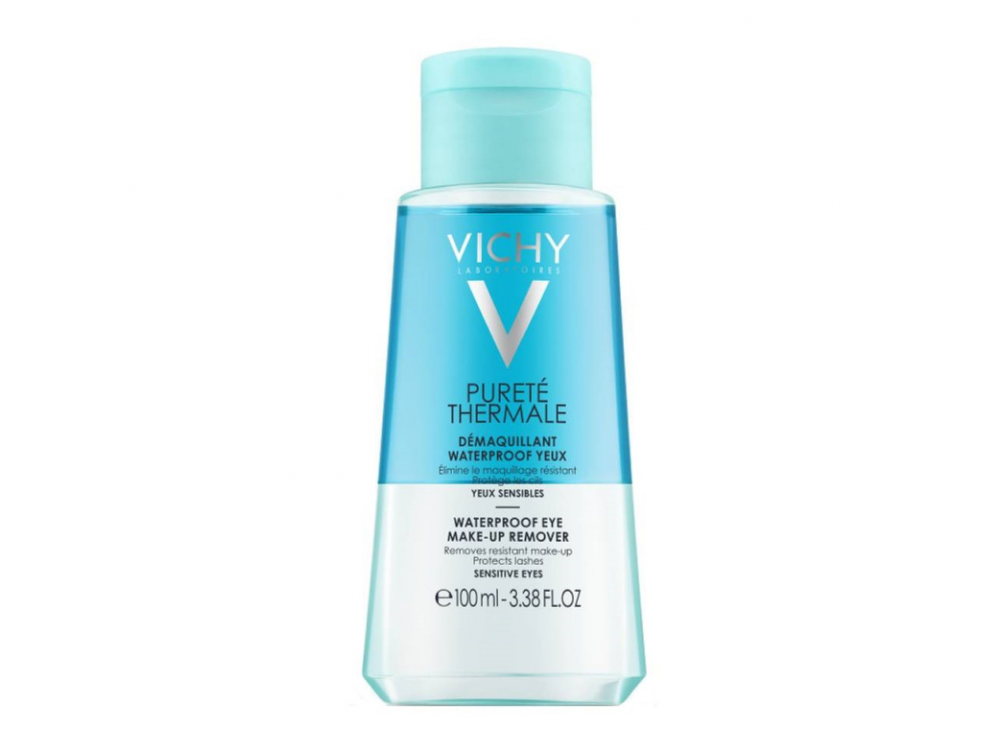 Vichy Purete Thermale Waterproof Eye Make-up Remover, Ντεμακιγιάζ Ματιών για Αδιάβροχο Μακιγιάζ, 100ml