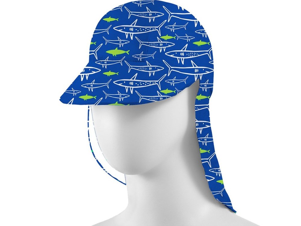 Slipstop Ocean Sharks UV Hat, Παιδικό Αντηλιακό Καπέλο με δείκτη προστασίας UPF50+