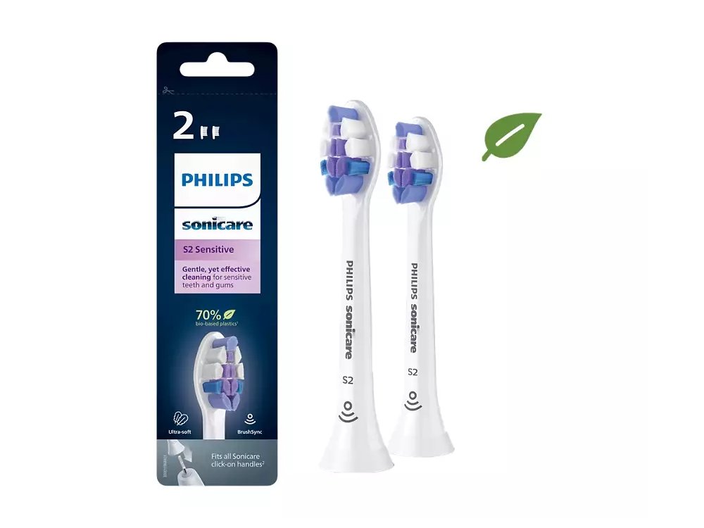 Philips Sonicare S2 Sensitive HX6052/10 Ανταλλακτικά Ηλεκτρικής Οδοντόβουρτσας, 2τμχ