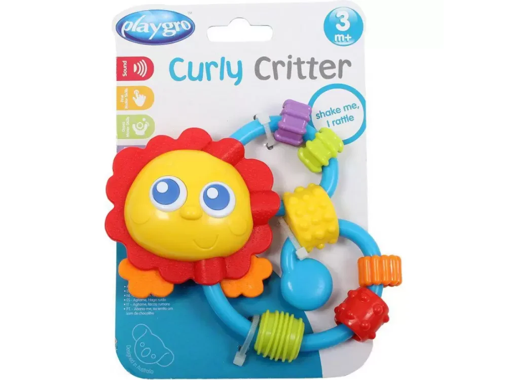 Playgro Curly Critters Lion Κρίκος Οδοντοφυΐας Λιοντάρι, 1τμχ