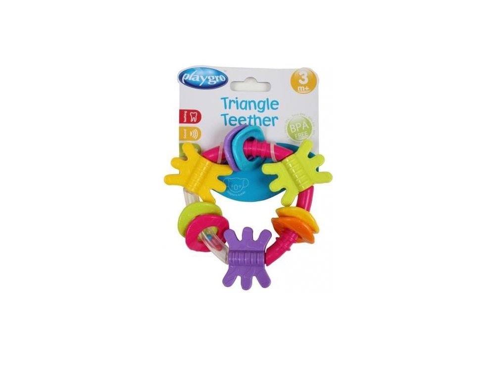 PlayGro Triangle Teether, Κουδουνίστρα Οδοντοφυΐας, 1τμχ