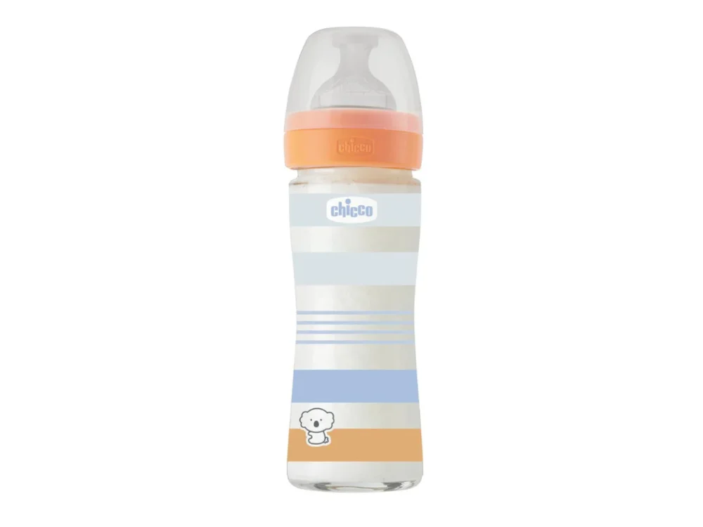 Chicco Μπιμπερό Γυάλινο, Well Being Boy 0+, 240ml