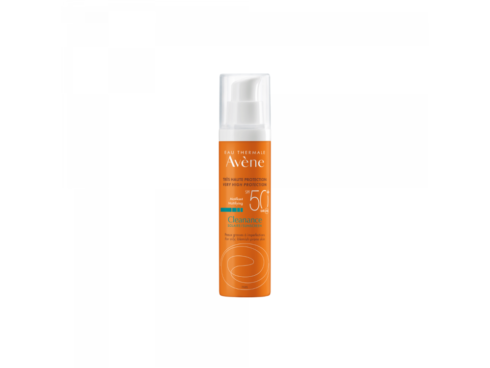 Avene Cleanance Solaire SPF50+, Αντηλιακό Προσώπου για Λιπαρό-με Τάση Ακμής Δέρμα, 50ml