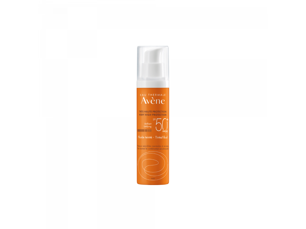 Avene Solaire Fluide SPF50+ Teintee, Αντηλιακή Κρέμα Προσώπου με Χρώμα Λεπτόρρευστη, 50ml