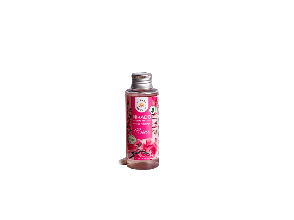 Mikado Diffuser Rosa, Αρωματικό χώρου με sticks Τριαντάφυλλο, 100ml