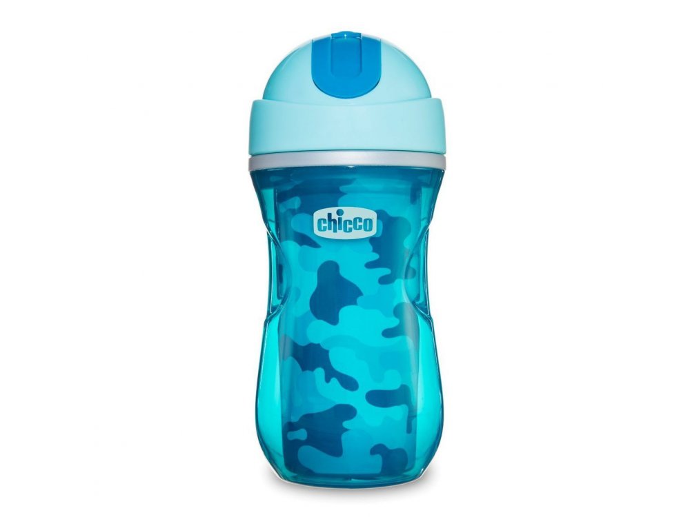 Chicco Sport Cup Παγούρι Υγρών με Καλαμάκι, Μπλέ, 14m+, 266ml