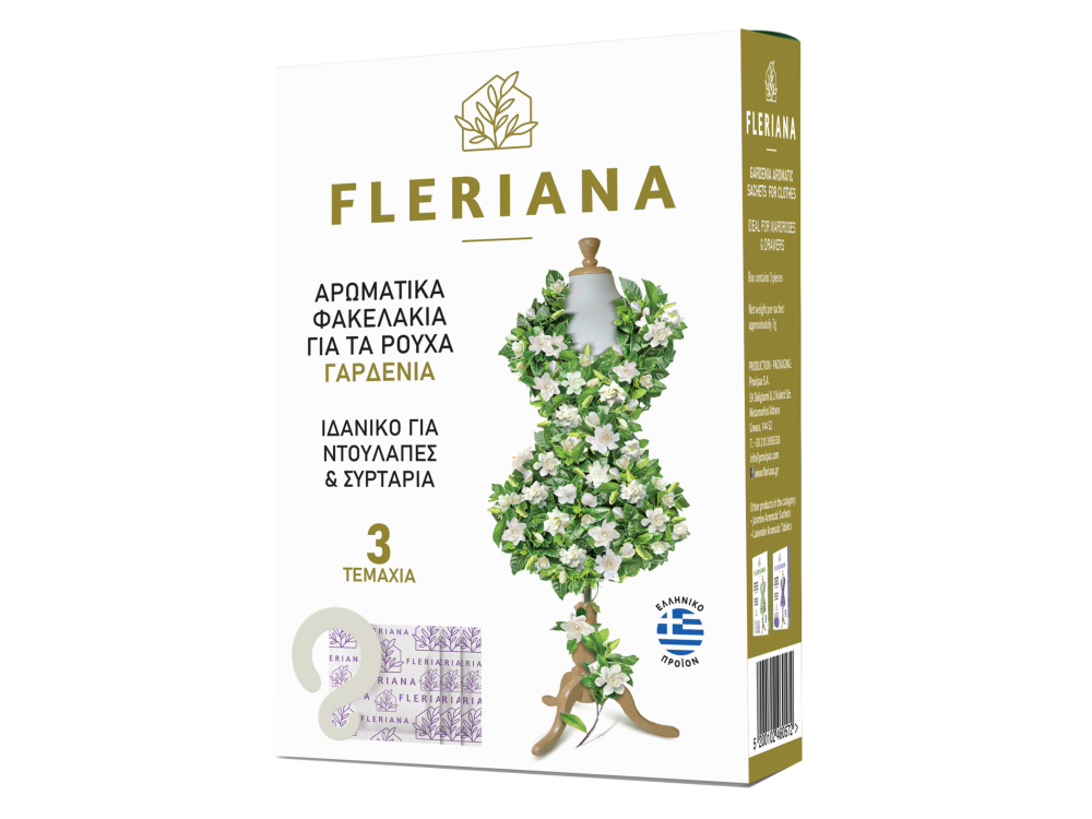 Power Health Fleriana Φυσικό Αρωματικό για τα Ρούχα με 100% Εκχύλισμα Γαρδένιας, 3 τεμάχια