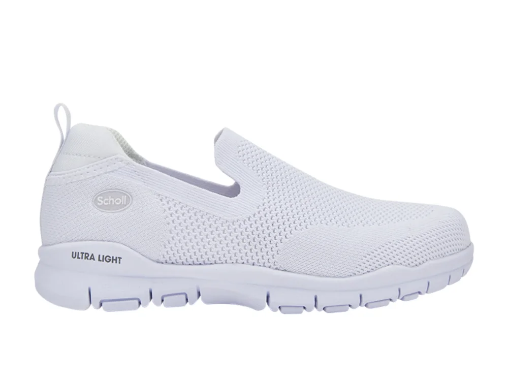 Scholl Jump Slip On White, Γυναικεία Ανατομικά Παπούτσια, Nο40