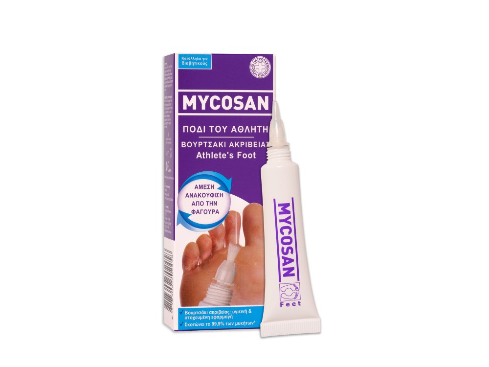 Mycosan Athlete's Foot Gel Θεραπεία για το Πόδι του Αθλητή, 15ml