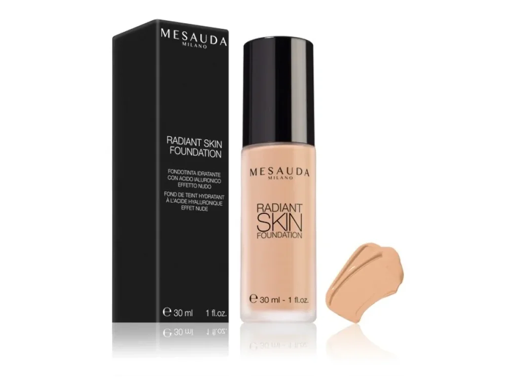 Mesauda Radiant Skin Fluid Foundation με Υαλουρονικό Οξύ, Almond 304, 30ml