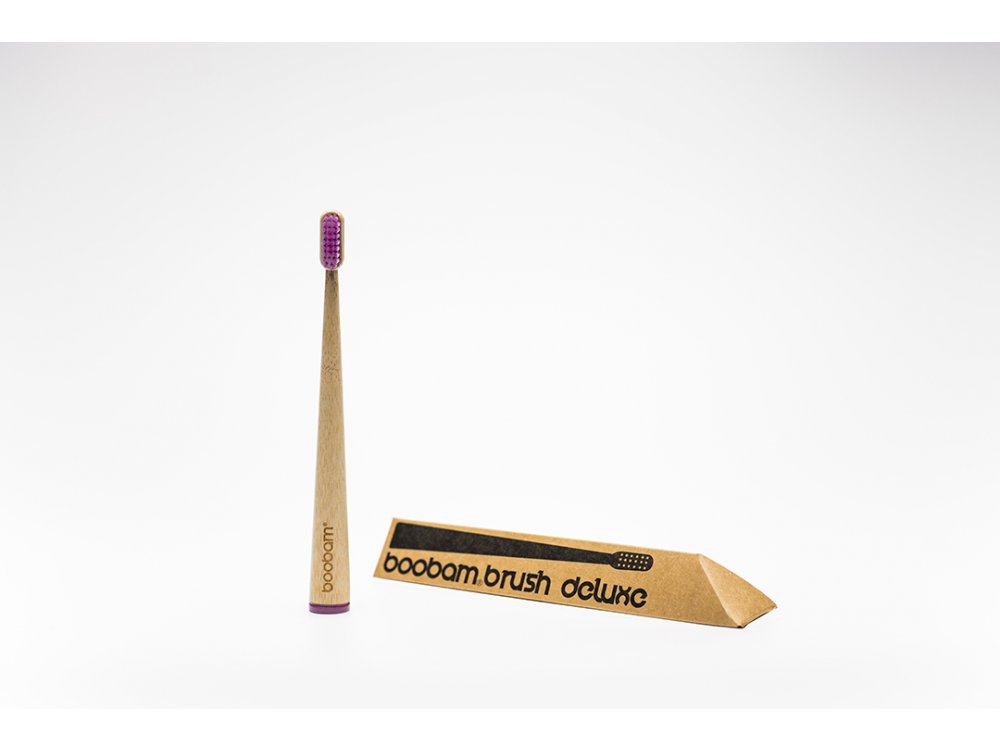 Boobam Brush Deluxe Adult, Purple, Medium, Οδοντόβουρτσα Ενηλίκων