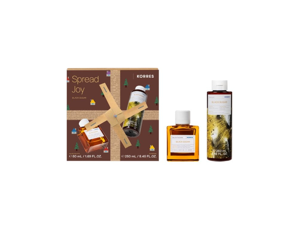 Korres Promo Spread Joy Black Sugar Eau de Toilette Γυναικείο Άρωμα, 50ml & Αφρόλουτρο, 250ml, 1σετ