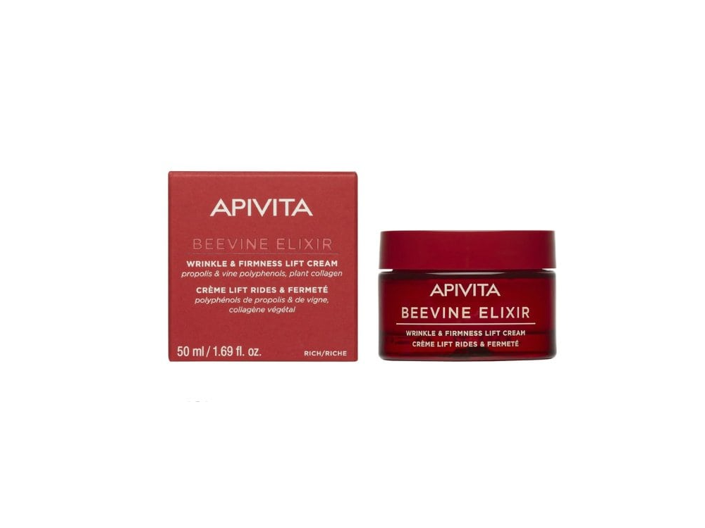 Apivita Beevine Elixir Wrinkle & Firmness Lift Cream Rich Αντιρυτιδική Κρέμα Ημέρας Πλούσιας Υφής, 50ml