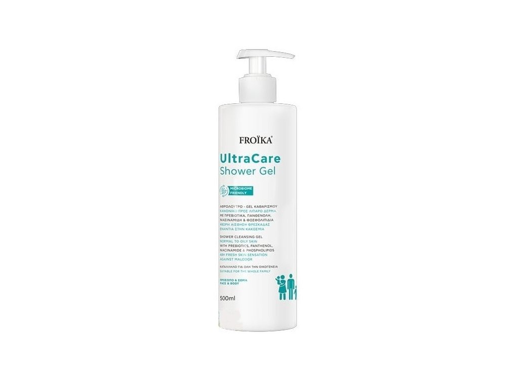 Froika UltraCare Shower Gel Αφρόλουτρο - Gel Καθαρισμού για Κανονικό προς Λιπαρό Δέρμα, 500ml